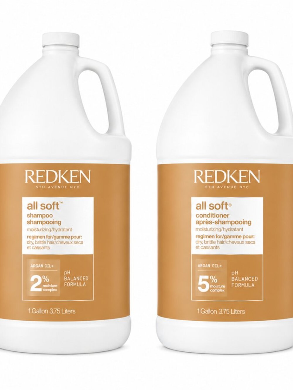 Redken All Soft Shampoo & Conditioner Set – 2 Gallons Total (1 Gallon Each)